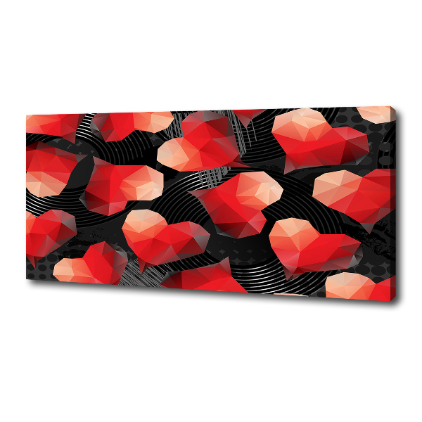 Quadro su tela Cuori geometrici
