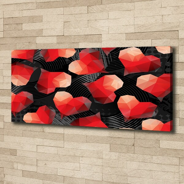 Quadro su tela Cuori geometrici
