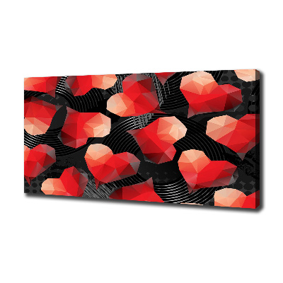 Quadro su tela Cuori geometrici