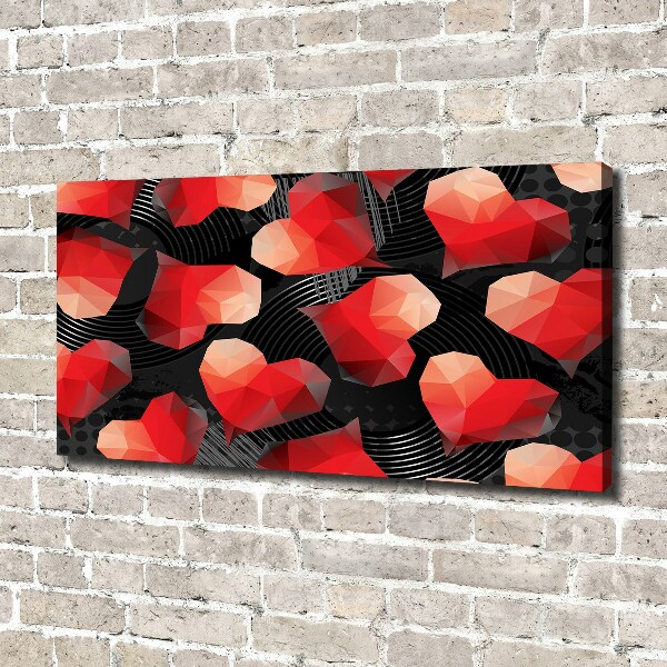 Quadro su tela Cuori geometrici