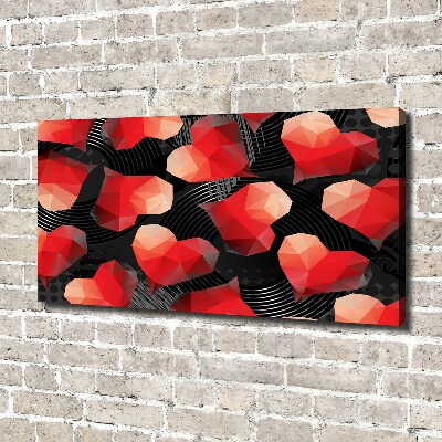 Quadro su tela Cuori geometrici