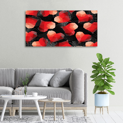 Quadro su tela Cuori geometrici