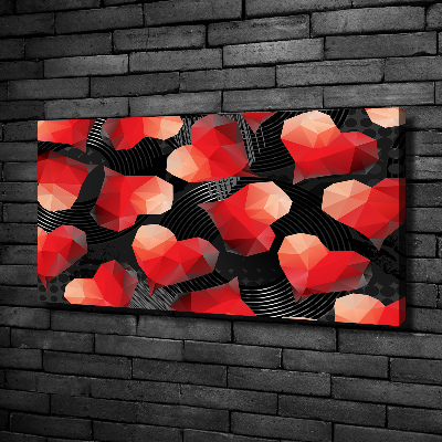 Quadro su tela Cuori geometrici