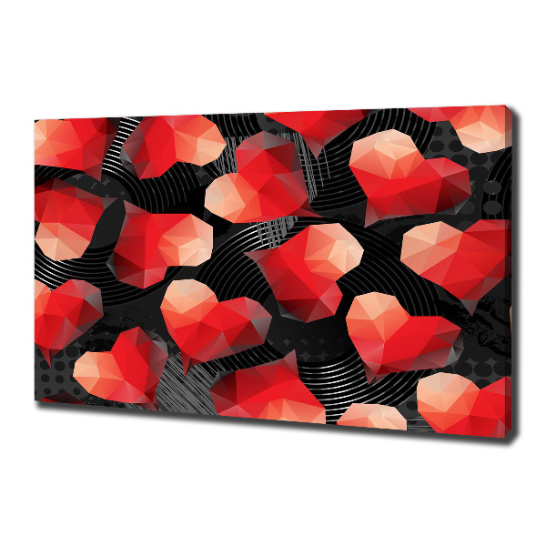 Quadro su tela Cuori geometrici