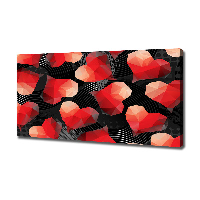 Quadro su tela Cuori geometrici