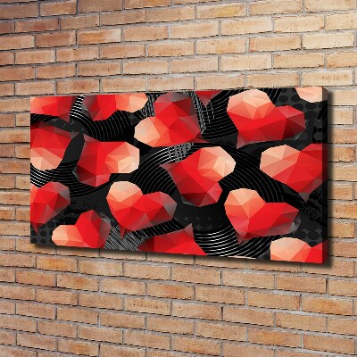 Quadro su tela Cuori geometrici