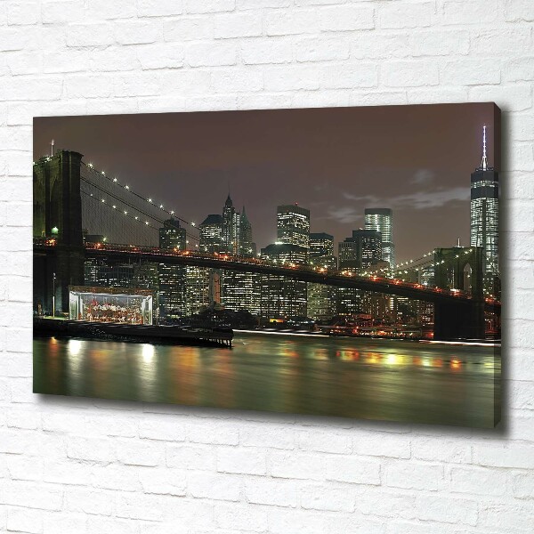 Quadro su tela New York di notte