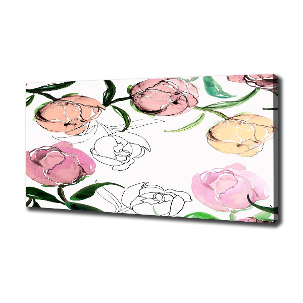 Foto quadro su tela Boccioli di peonia