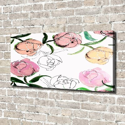 Foto quadro su tela Boccioli di peonia