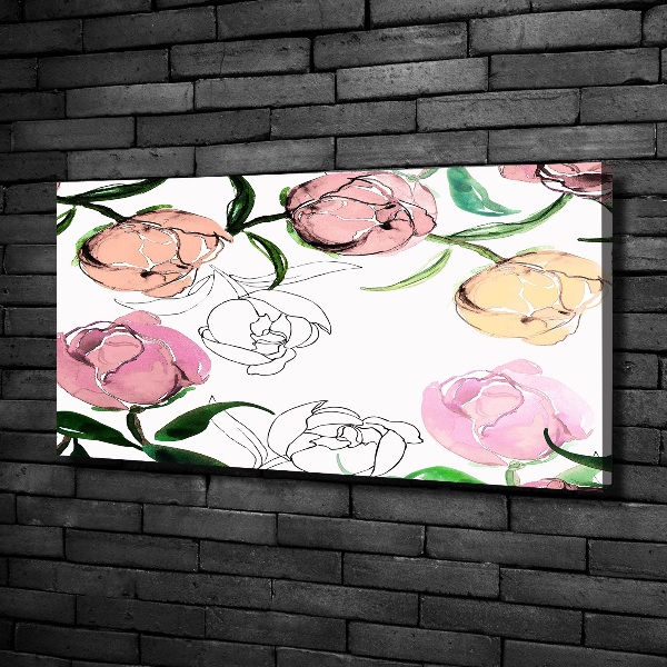 Foto quadro su tela Boccioli di peonia