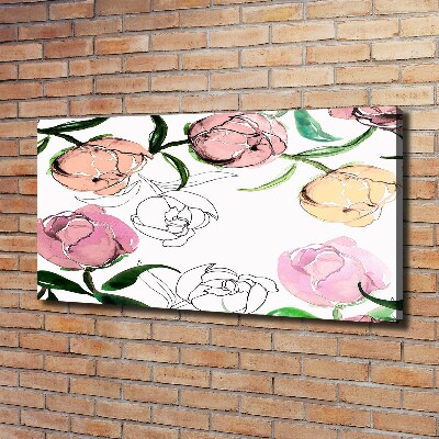 Foto quadro su tela Boccioli di peonia