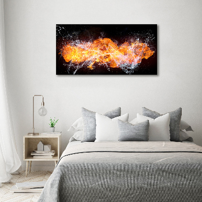 Foto quadro su tela Fuoco contro acqua