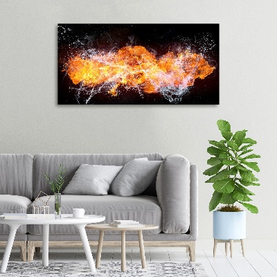 Foto quadro su tela Fuoco contro acqua