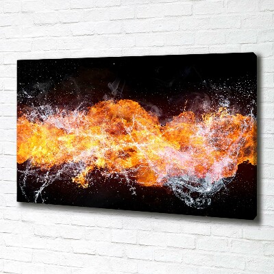 Foto quadro su tela Fuoco contro acqua