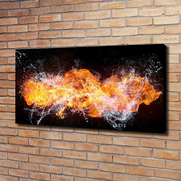 Foto quadro su tela Fuoco contro acqua
