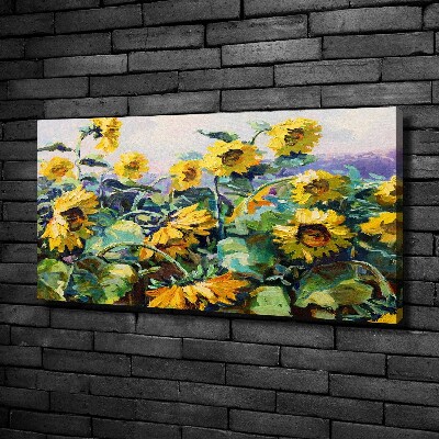 Quadro stampa su tela Girasoli