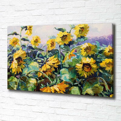 Quadro stampa su tela Girasoli