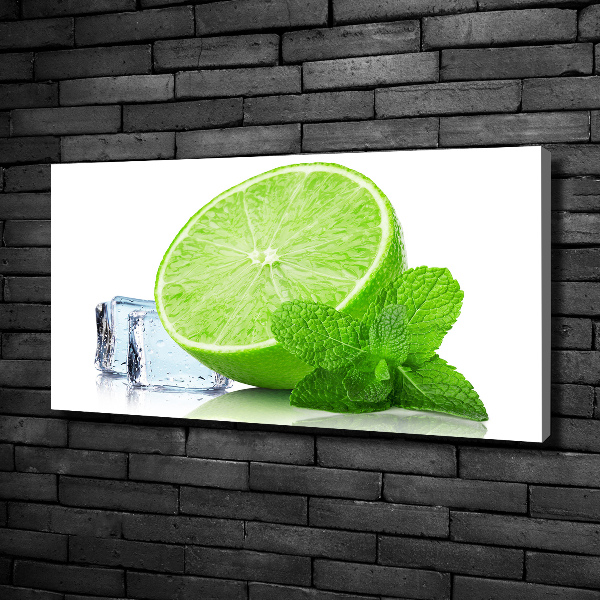 Quadro su tela Lime con ghiaccio