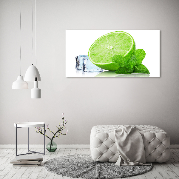 Quadro su tela Lime con ghiaccio