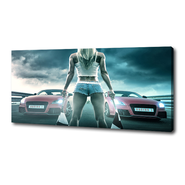 Quadro su tela L'inizio della gara