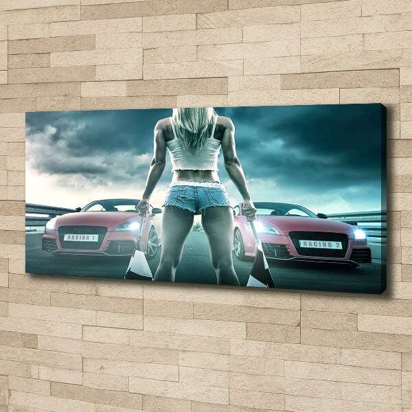 Quadro su tela L'inizio della gara