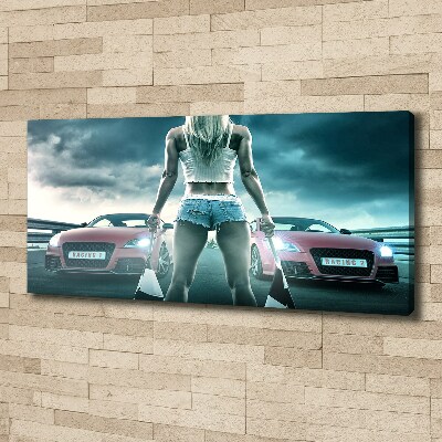 Quadro su tela L'inizio della gara