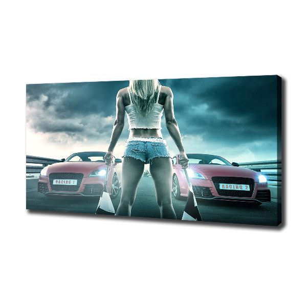 Quadro su tela L'inizio della gara