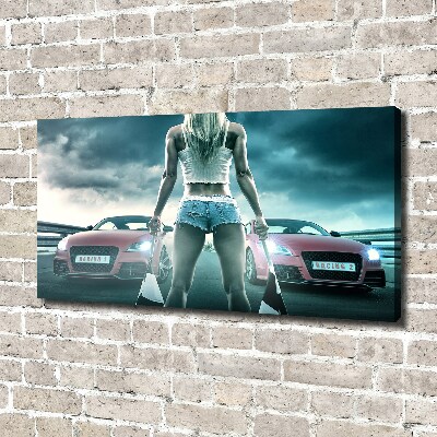 Quadro su tela L'inizio della gara