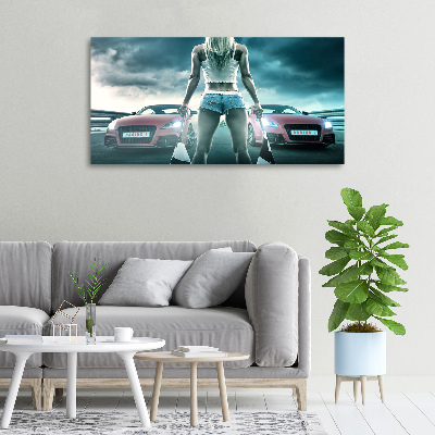 Quadro su tela L'inizio della gara