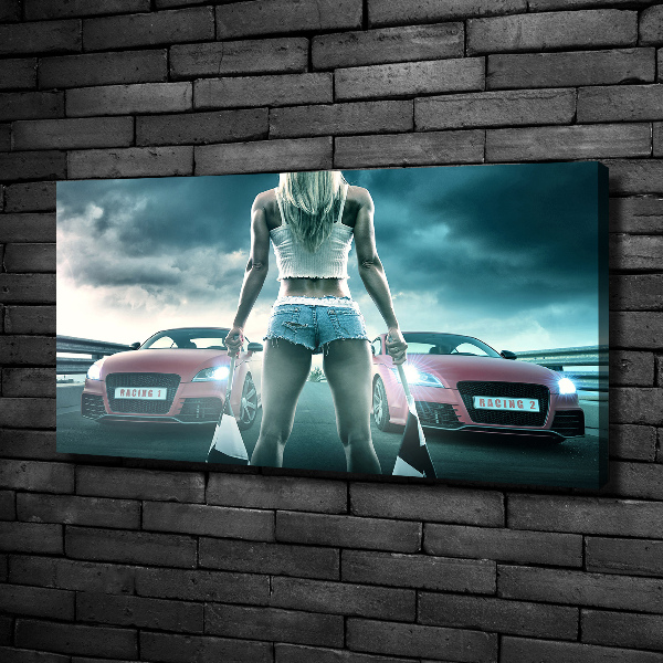 Quadro su tela L'inizio della gara