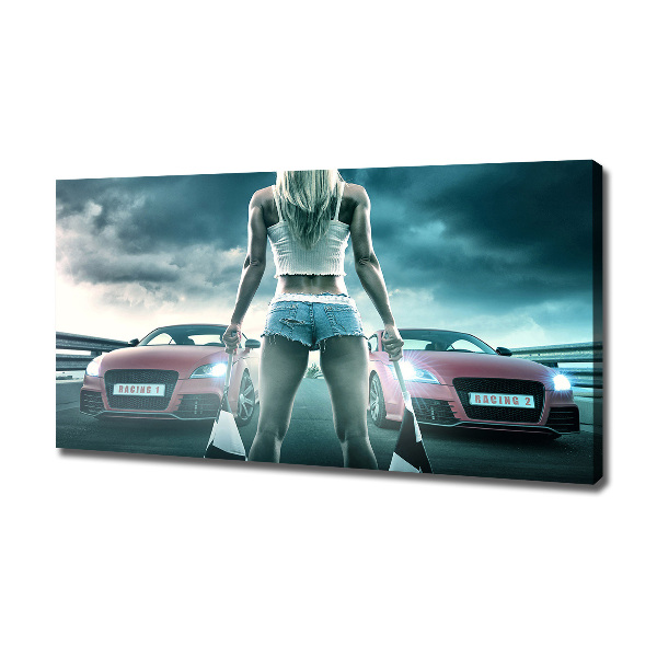 Quadro su tela L'inizio della gara