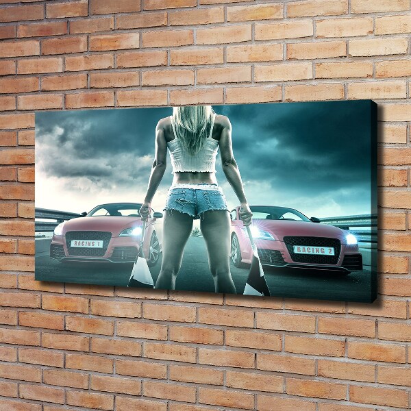 Quadro su tela L'inizio della gara