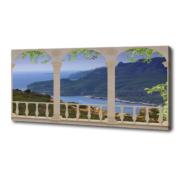 Quadro stampa su tela Vista della baia