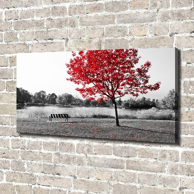 Quadro su tela Albero rosso