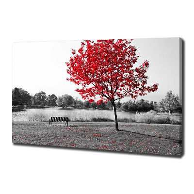 Quadro su tela Albero rosso