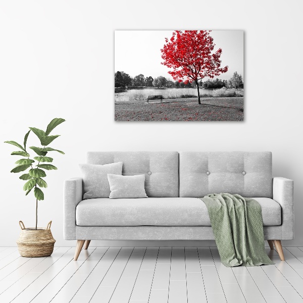 Quadro su tela Albero rosso