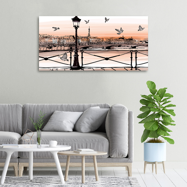 Quadro stampa su tela Crepuscolo a Parigi