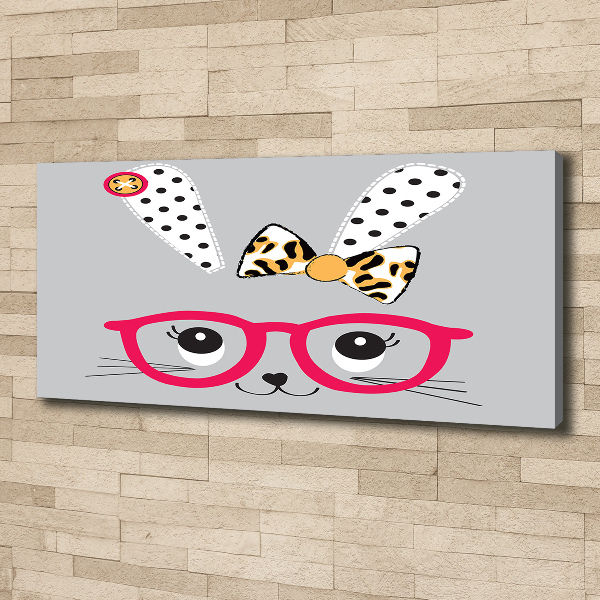 Quadro stampa su tela Coniglio con gli occhiali