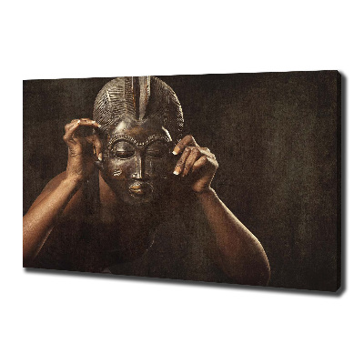 Quadro stampa su tela Maschera africana