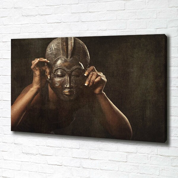 Quadro stampa su tela Maschera africana