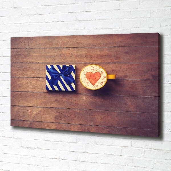 Quadro stampa su tela Caffè e un regalo