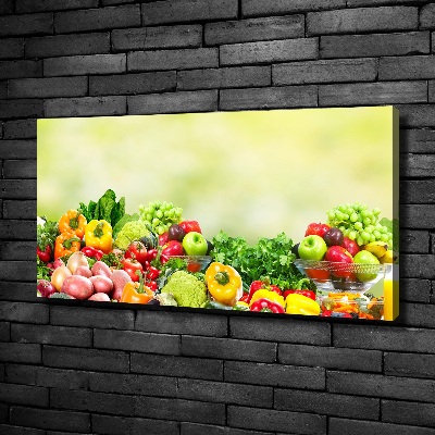 Quadro stampa su tela Frutta e verdura