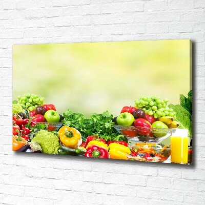Quadro stampa su tela Frutta e verdura