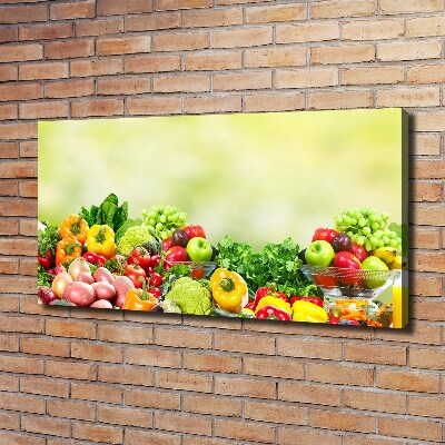 Quadro stampa su tela Frutta e verdura