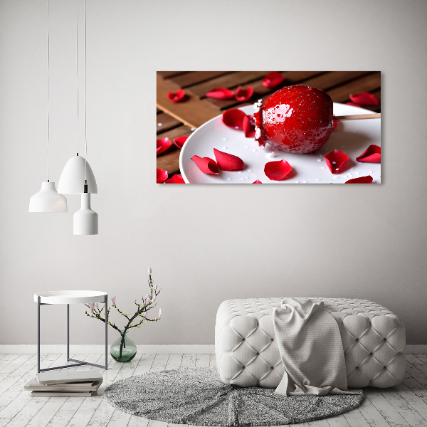 Quadro su tela Mela su un bastoncino