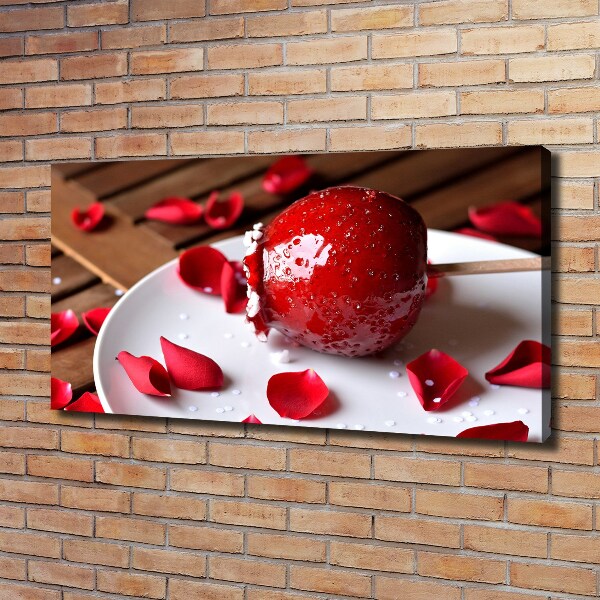 Quadro su tela Mela su un bastoncino