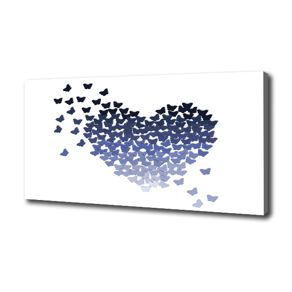 Quadro su tela Cuore di farfalle