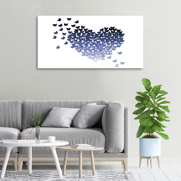 Quadro su tela Cuore di farfalle