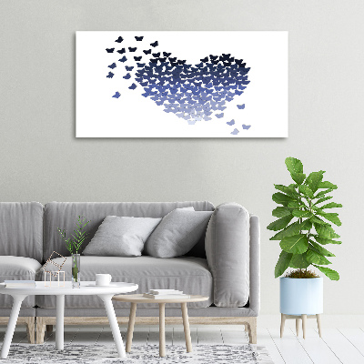 Quadro su tela Cuore di farfalle