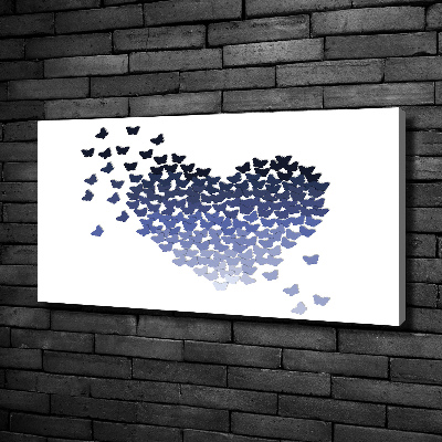 Quadro su tela Cuore di farfalle